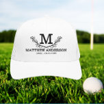 Personalised Golf Ball Pattern Name Monogram Age Trucker Hat<br><div class="desc">Personalised golf ball pattern name monogram age could be a great design for you as well as it can be a great gift for your golfer friend or family members or other people.</div>