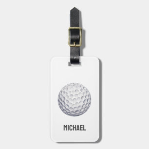 Personalised Golf Ball Player Luggage Tag         