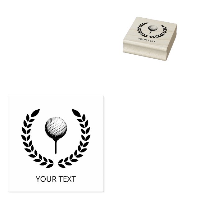 Personalised Golf Ball  Rubber Stamp (Stamped)