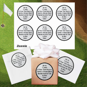 Personalised Golf Ball Stickers or Delete Text