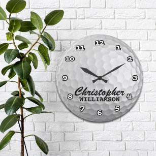 Personalised Golf Ball Wall Clock