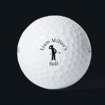 Personalised Golf Balls<br><div class="desc">Image of a stickman looking for his ball with custom text.</div>