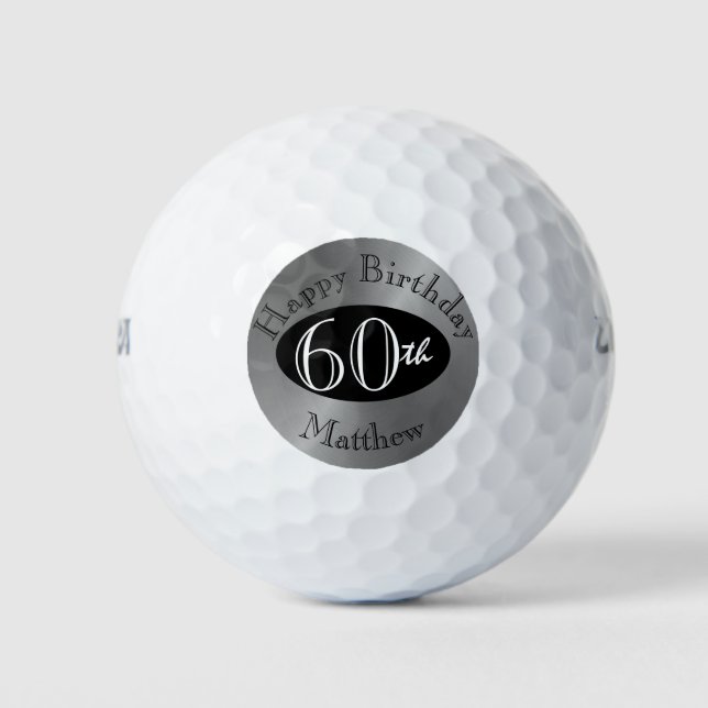 Personalised Golf Balls For 60th Birthday (Front)