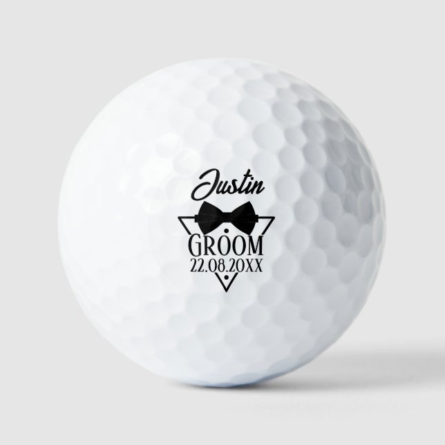 Personalised Golf Balls for Groom (Front)