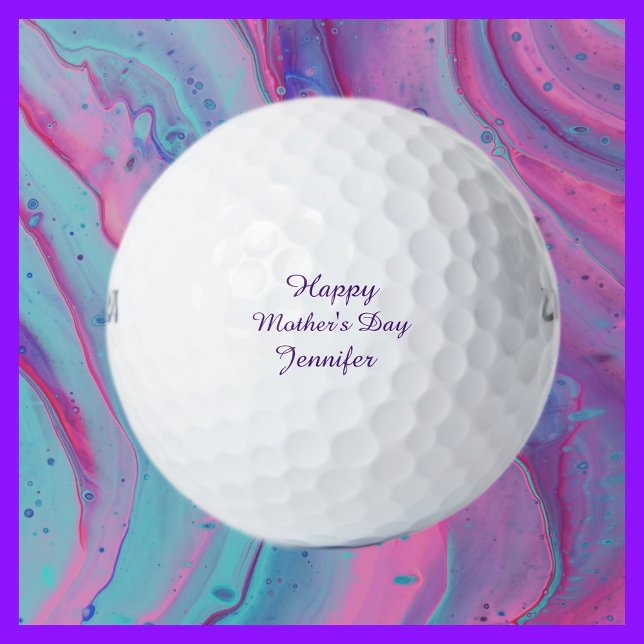Personalised Golf Balls, Mother's Day, Purple Balls (Creator Uploaded)