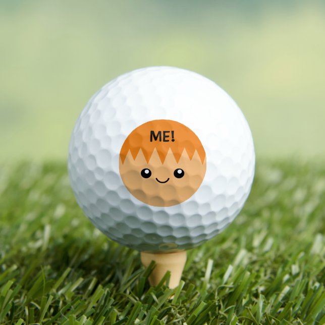 Personalised golf balls with funny cartoon face (Insitu Tee)