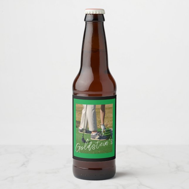 Personalised Golf Beer Bottle Labels - Custom Funn (Front)