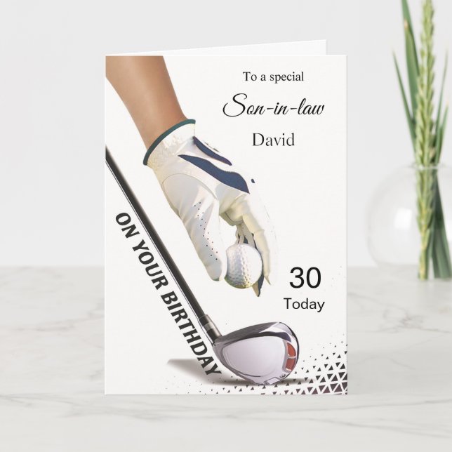 Personalised Golf Birthday Card (Front)