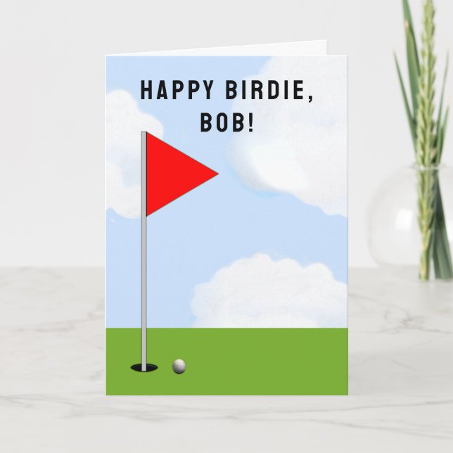 Personalised Golf Birthday Card (Front)