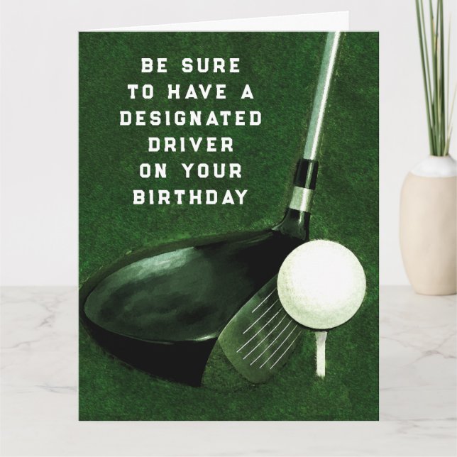 Personalised Golf Birthday Card (Front)