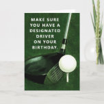 Personalised Golf Birthday Card<br><div class="desc">Funny adult golf birthday card. To personalise edit text to add name.</div>