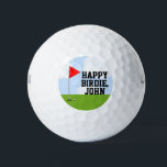 Personalised Golf Birthday Collectable Golf Balls<br><div class="desc">Funny golf birthday message for golf-lover. Edit text to add name.</div>