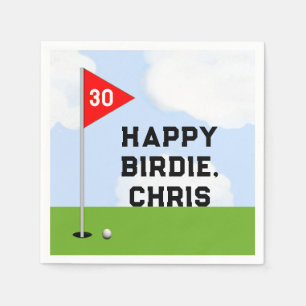 Personalised Golf Birthday Napkin