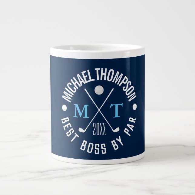 Personalised Golf Boss  Large Coffee Mug (Front)