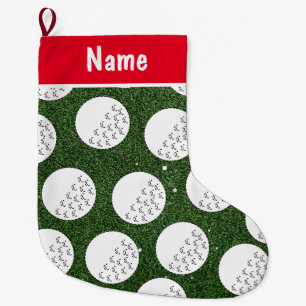 Personalised Golf Christmas Gifts Golf themed Large Christmas Stocking