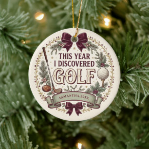 Personalised Golf Christmas Ornament