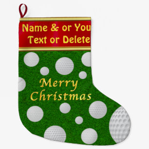 Personalised, Golf Christmas Stocking for Him, Her