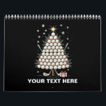 Personalised Golf Christmas Tree Equipment Family Calendar<br><div class="desc">Personalised Golf Christmas Tree Equipment Matching Family</div>