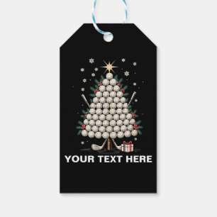 Personalised Golf Christmas Tree Equipment Family Gift Tags