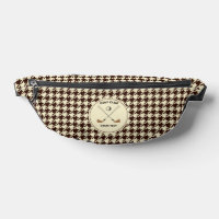 Personalised Golf Club Golfer Brown Houndstooth
