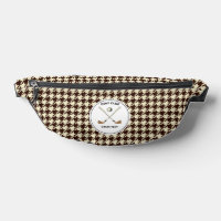 Personalised Golf Club Golfer Brown Houndstooth