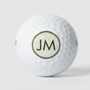 Personalised golf club monogram design balls