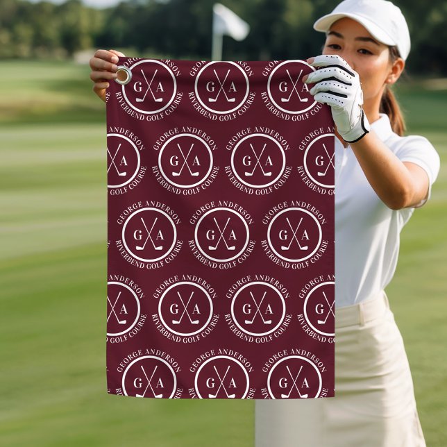 Personalised Golf Club Monogram Gift Golf Towel (Creator Uploaded)
