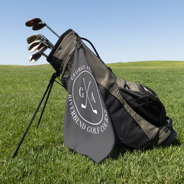 Personalised Golf Club Monogram Gift Towel (Green)