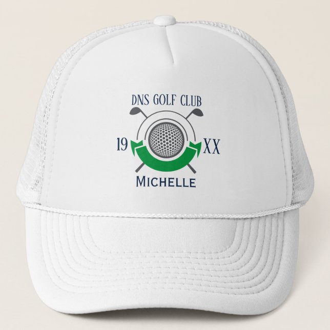 Personalised Golf Club Name Classic Trucker Hat (Front)