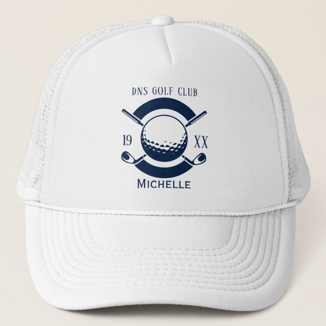 Personalised Golf Club Name Classic Trucker Hat (Front)