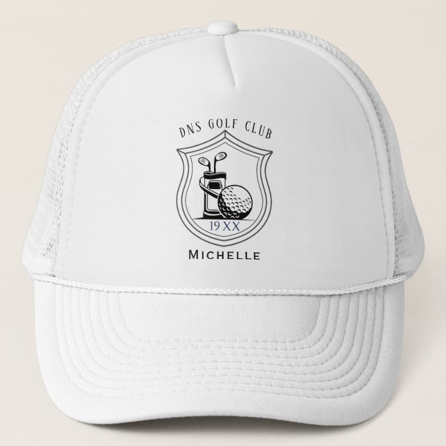 Personalised Golf Club Name Classic Trucker Hat (Front)