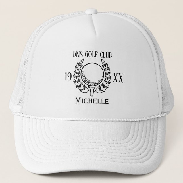 Personalised Golf Club Name Classic Trucker Hat (Front)
