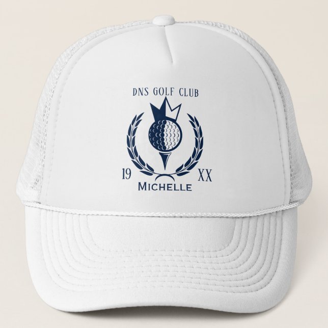 Personalised Golf Club Name Classic Trucker Hat (Front)