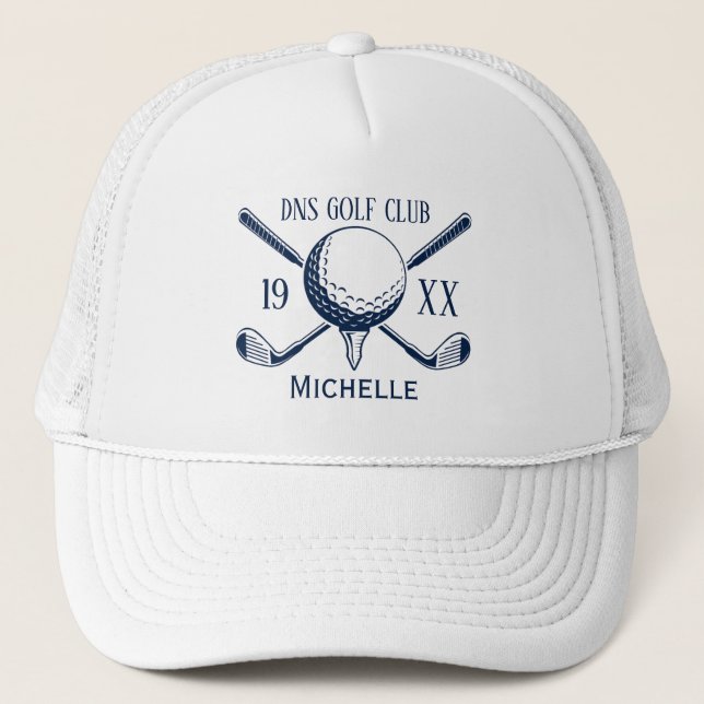 Personalised Golf Club Name Classic Trucker Hat (Front)