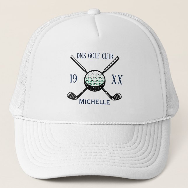 Personalised Golf Club Name Classic Trucker Hat (Front)