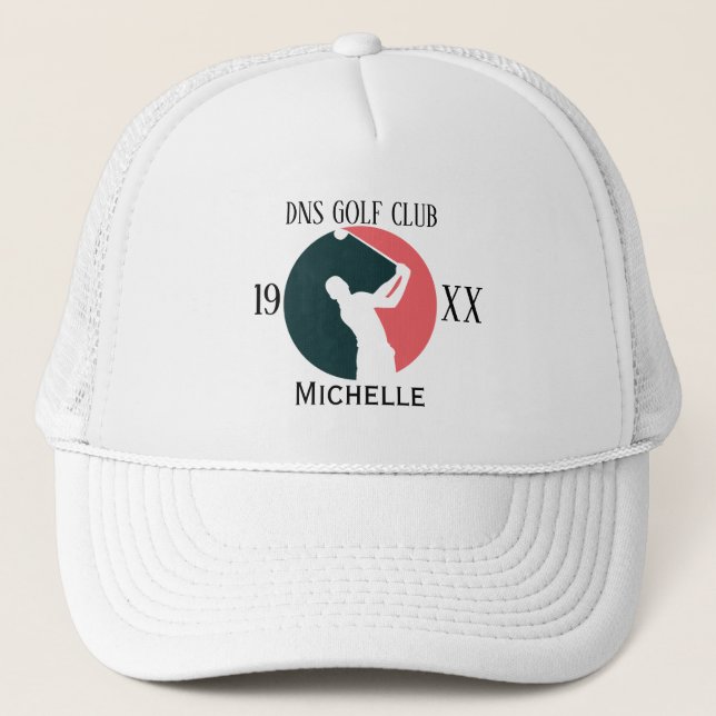 Personalised Golf Club Name Classic Trucker Hat (Front)