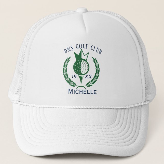 Personalised Golf Club Name Classic Trucker Hat (Front)