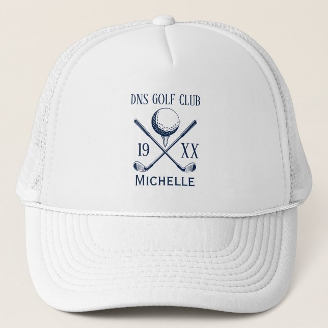 Personalised Golf Club Name Classic Trucker Hat (Front)