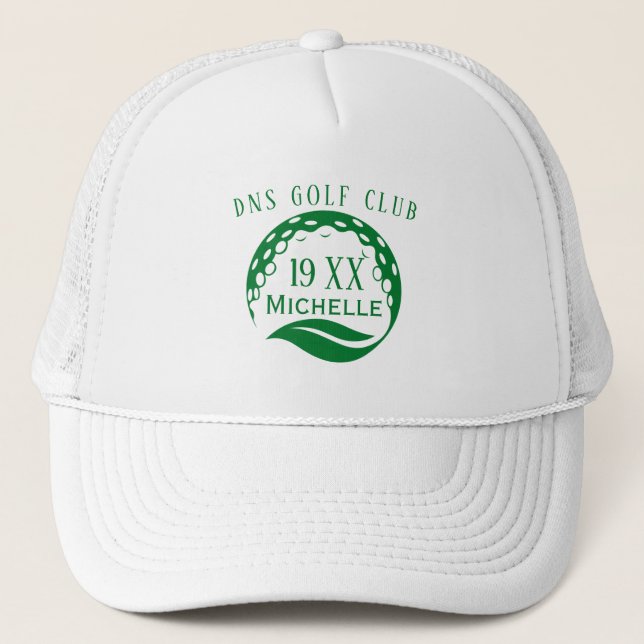 Personalised Golf Club Name Classic Trucker Hat (Front)