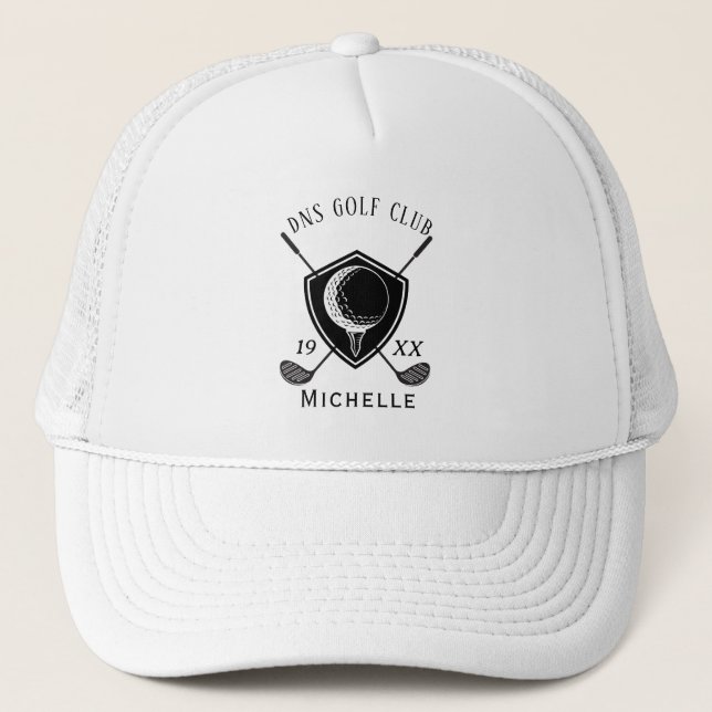 Personalised Golf Club Name Classic Trucker Hat (Front)
