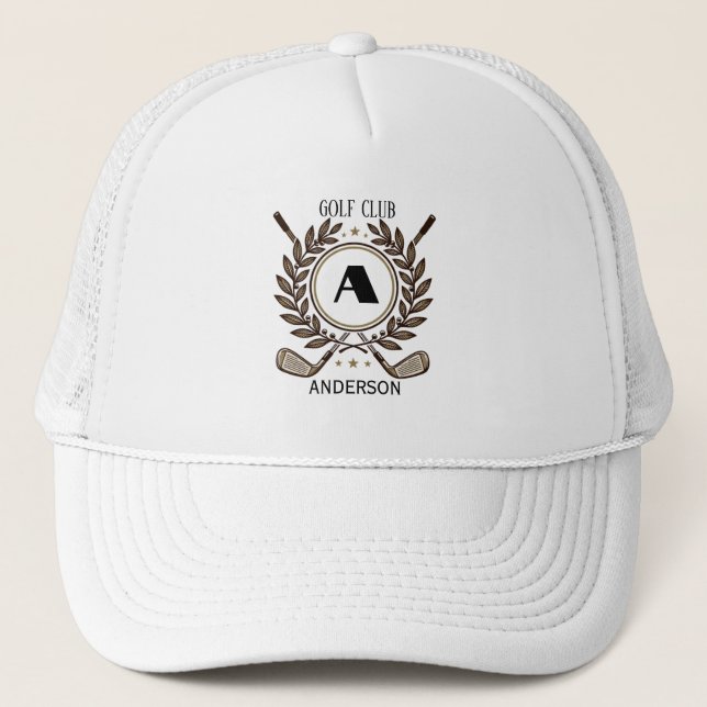 Personalised Golf Club Name Custom Trucker Hat  (Front)