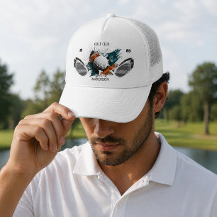 Personalised Golf Club Name Custom Trucker Hat 