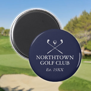 Personalised Golf Club Name Navy Blue Magnet
