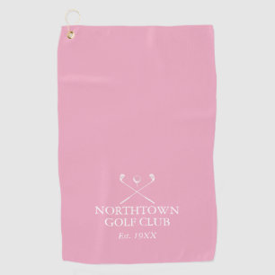 Personalised Golf Club Name Pink Towel