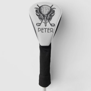 Personalised Golf Course Ball Tee Club Custom Gift Head Cover