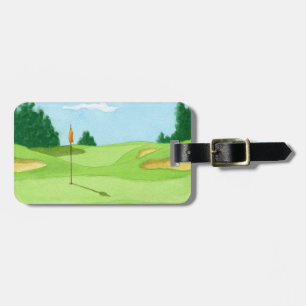 Personalised Golf Course Geen Luggage Tag