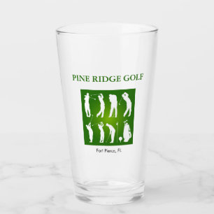 Personalised Golf Course Glass Tumbler