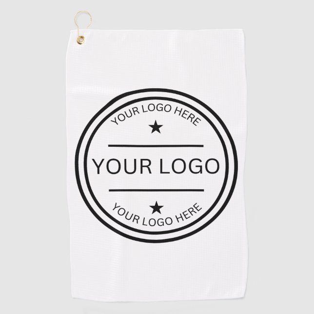 Personalised Golf, Custom Photo Custom Logo Gift Golf Towel (Front)