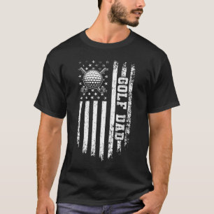 Personalised Golf Dad Grunge Father’s Day T-Shirt