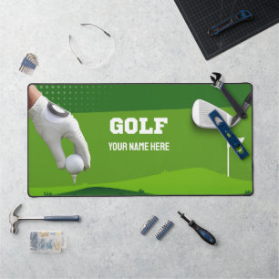 Personalised Golf Desk Mat – Time Elegance